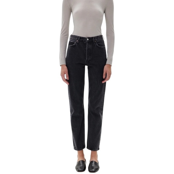 Agolde 90’s high rise straight leg pinch denim jeans size 24 excellent condition - Picture 1 of 15